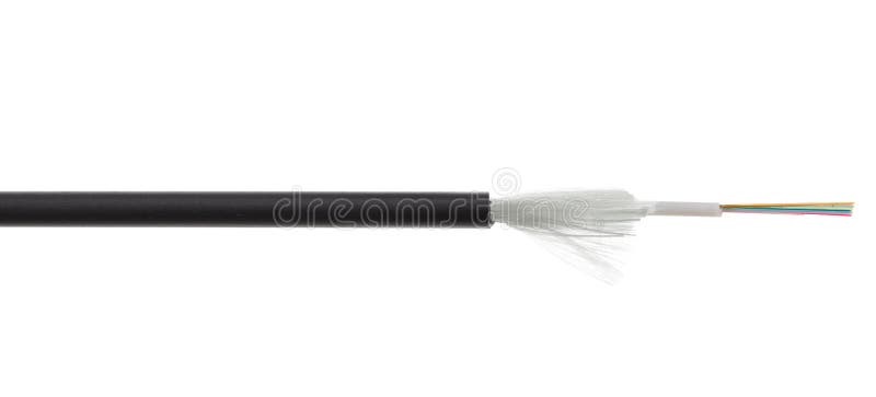 Fiber optical cable detail isolated on white