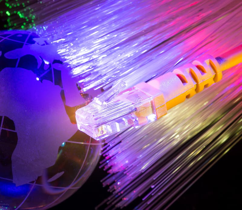 Fiber optical cable royalty free stock photo