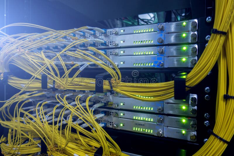 Telecommunication. Optical Cables royalty free stock photography