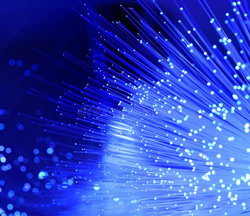 Fiber optical network cable stock photo