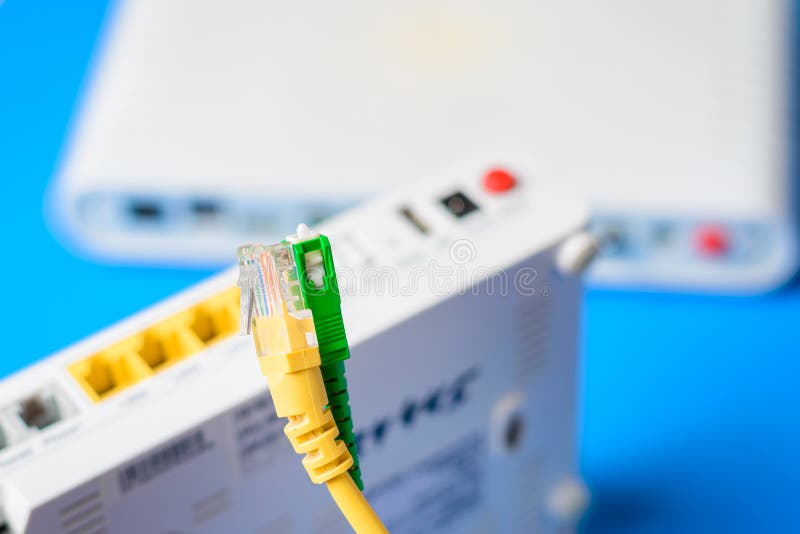 Network Cables Connected To Switch Stock Photo - Image of business, wireless: 11