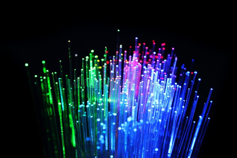 Blue fiber optics strands stock image. Image of complex 8818251