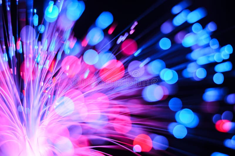 Fiber Optics Lights Abstract Background Stock Photo Image of blue