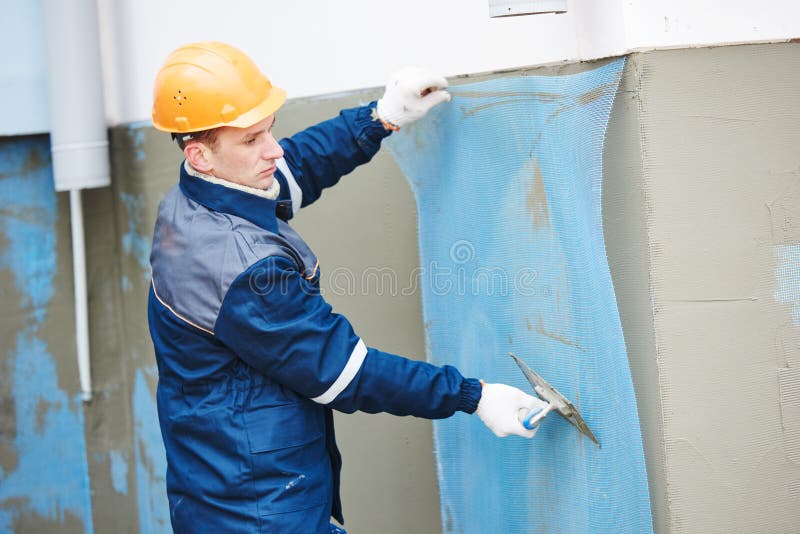 Facade Fiberglass Reinforcing Plastering Mesh Used for Plaster Work Stock Photo Image of