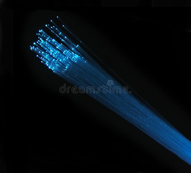 Fibra blu - ottica ottica del cablesFibre immagini stock Fibra blu - ottica ottica del cablesFibre immagini stock