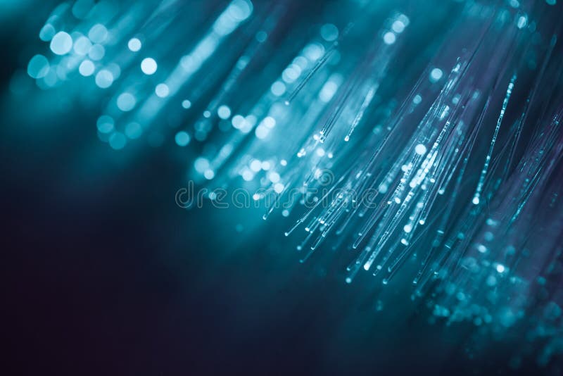 Fibra ótica clara azul de Digitas para o fundo fotografia de stock Fibra ótica clara azul de Digitas para o fundo fotografia de stock