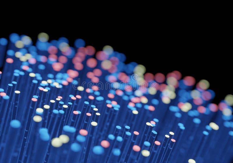 Fibre Optic for Data Transfer Transmission Stock Image Image of blink