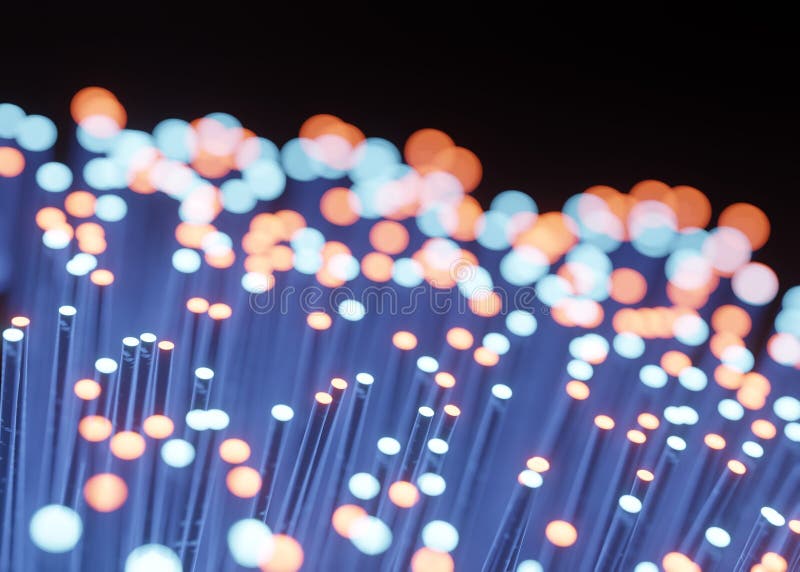 Fibre Optic for Data Transfer Transmission Stock Illustration