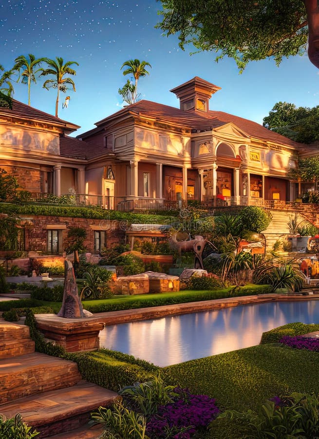Fictional Mansion In Pretoria Gauteng South Africa Stock fictional-mansion-in-pretoria-gauteng-south-africa-stock