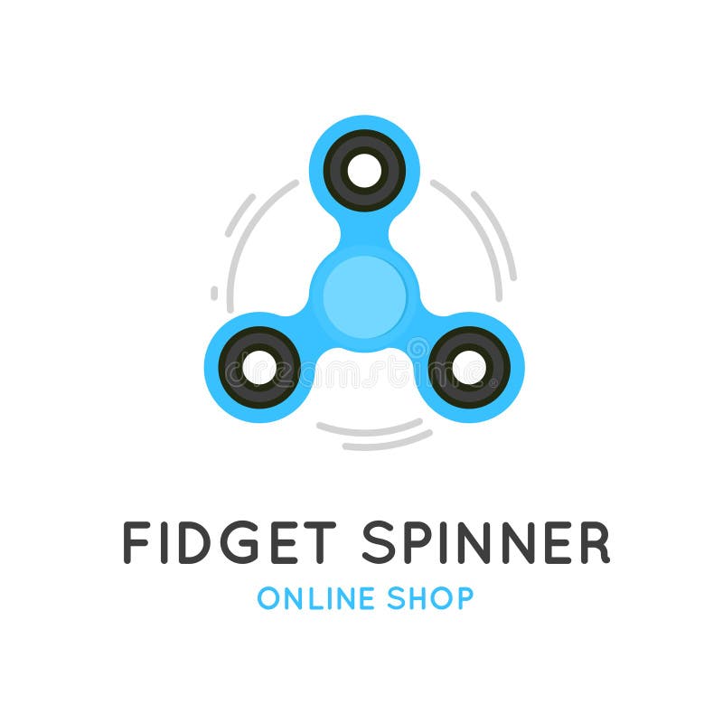 Fidget Spinner Flat Illustration Logo Stock Vector Illustration of