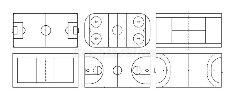 Top view of Basketball court, High angle view of the basketball play  stadium, Wooden floor and black line basketball for tournament match  11201389 Vector Art at Vecteezy