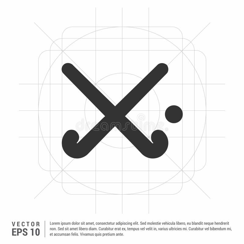 Field Hockey Sticks Icon stock vector. Illustration of sign 132406203