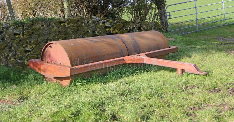 Field Roller on Farm in Ireland stock photos Field Roller on Farm in Ireland stock photos