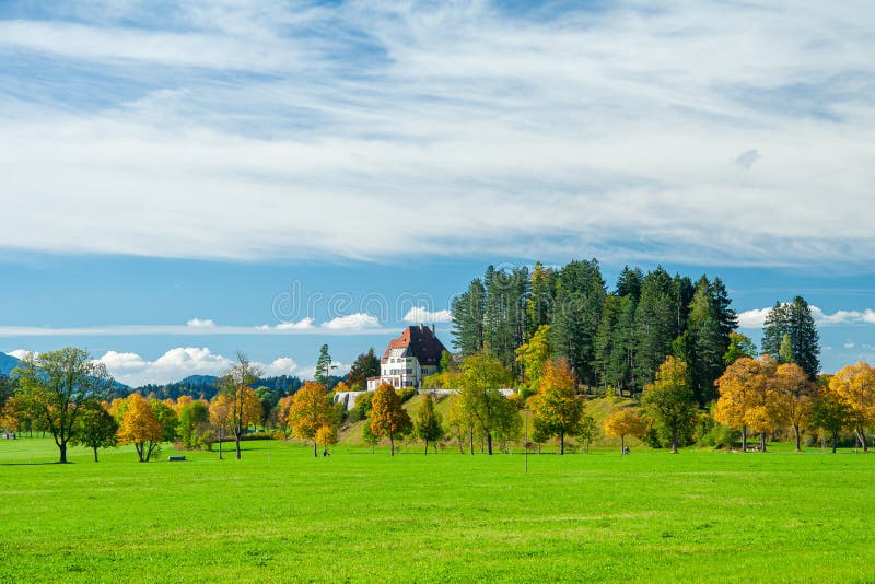 Fields and Meadows of Bavarian Alps, Germany Stock Image Image of destination, farming 197092117