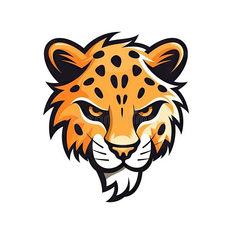 Fierce Cheetah Head Logo for Esports. Stock Illustration - Illustration ...