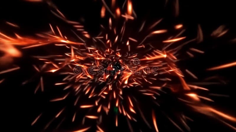 Fiery Abstract Art: Embers Dance in the Dark royalty free illustration