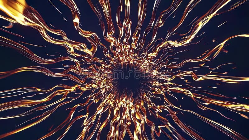 Vibrant Fiery Abstract Pattern stock illustration