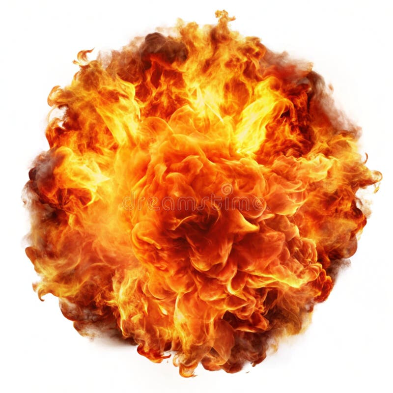 Fiery Blaze Ein lebhaftes Bild intensiver Verbrennung isoliert auf weißem Hintergrund vektor abbildung