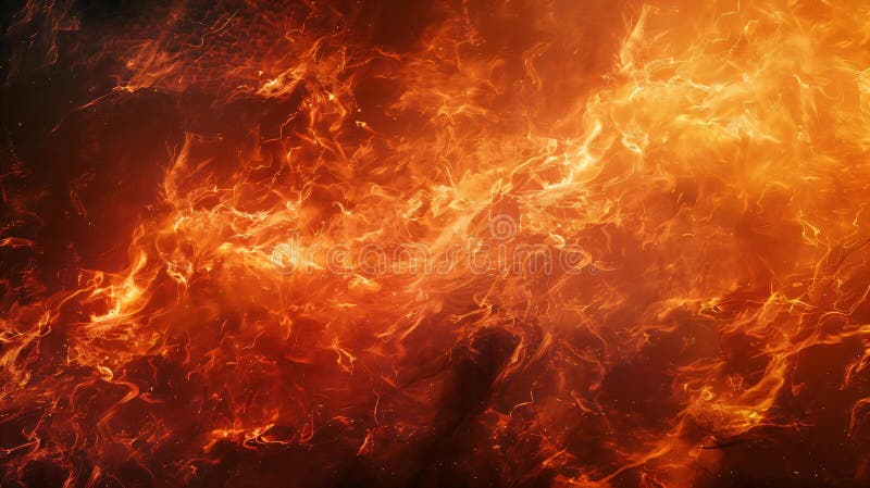 Fiery blaze wirbelnde Flammen orange rote Farbtöne, die durch die faszinierende, faszinierende Anzeige mit intensiver Brennleistun vektor abbildung