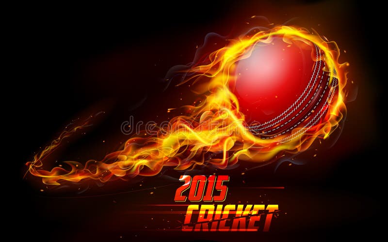 Fiery cricket ball royalty free illustration Fiery cricket ball royalty free illustration