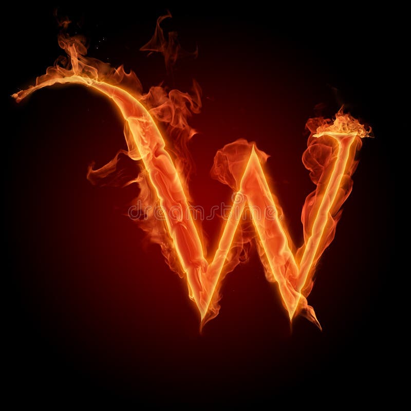 Fiery font royalty free illustration