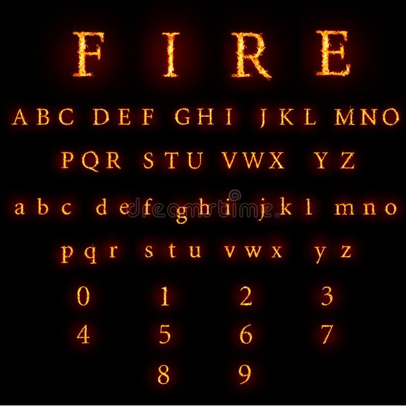 Fiery font collection