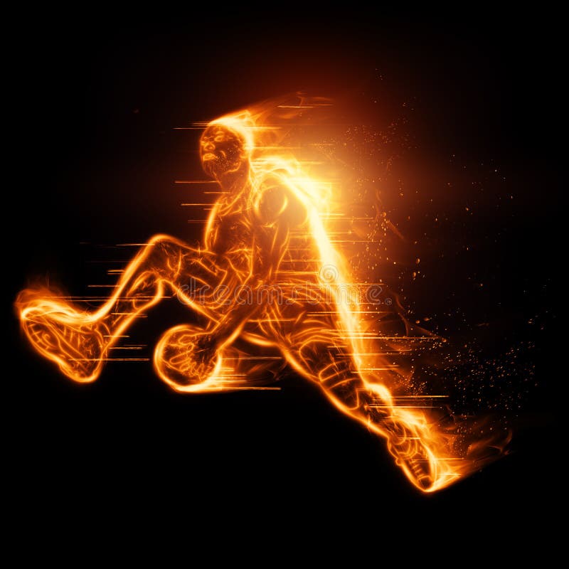 Premium Photo  The fiery image of a basketball player cuts out of