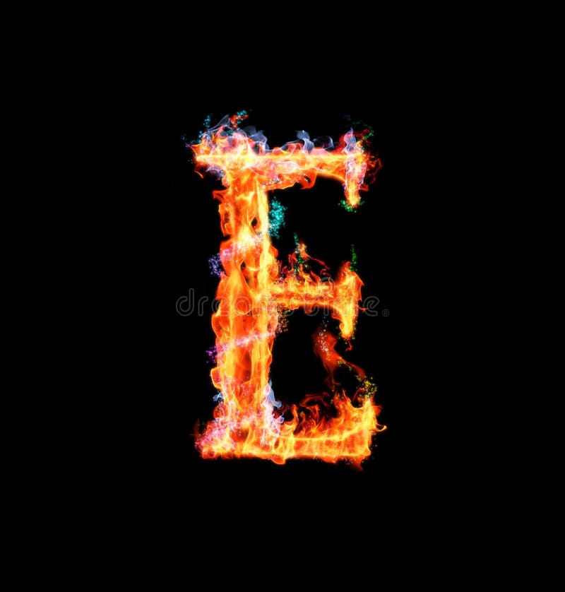 Fiery magic font - D stock illustration. Illustration of alfabeto ...