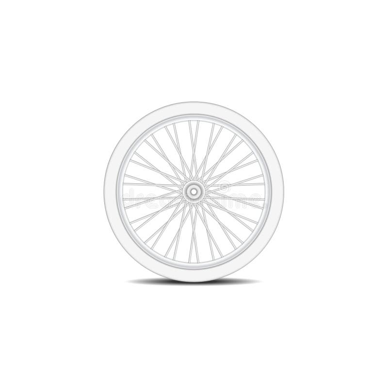 Fietswiel in wit ontwerp met schaduw royalty-vrije illustratie Fietswiel in wit ontwerp met schaduw royalty-vrije illustratie