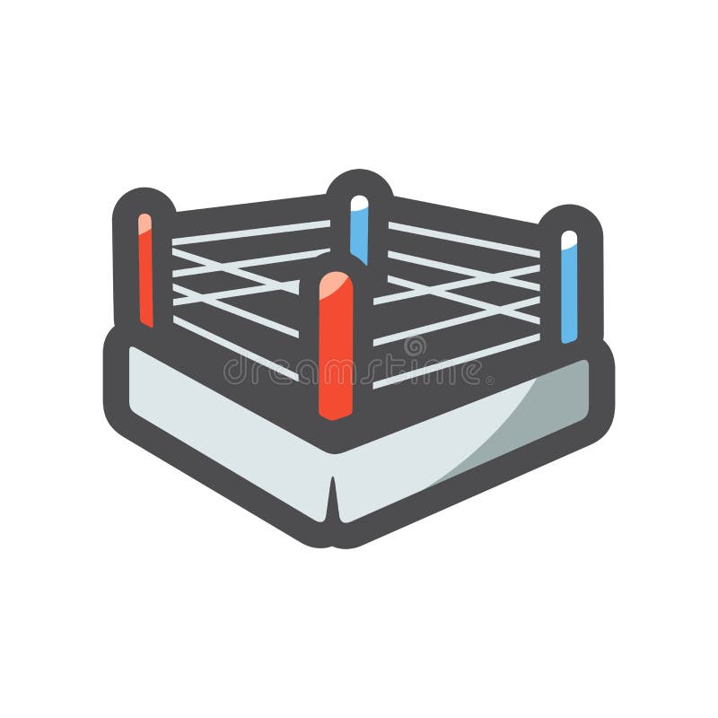 Fight Boxing Ring Vector Icon Cartoon Illustration. Stock Vector -  Illustration of cage, sport: 235319870