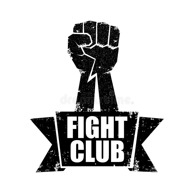 Fight Club Vector Logo or Label with Grunge Black Man Fist Isolated on  White Background. MMA Mixed Martial Arts Concept Stock Vector -  Illustration of mixed, fist: 149886299