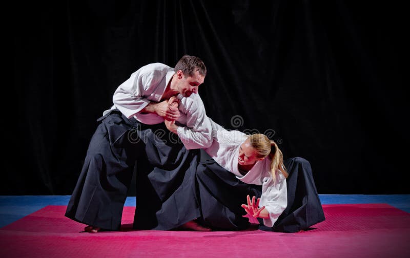 Fight between Two Aikido Fighters Stock Photo Image of judo, karate