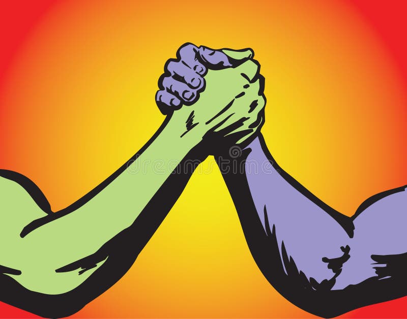 Fight two color royalty free illustration