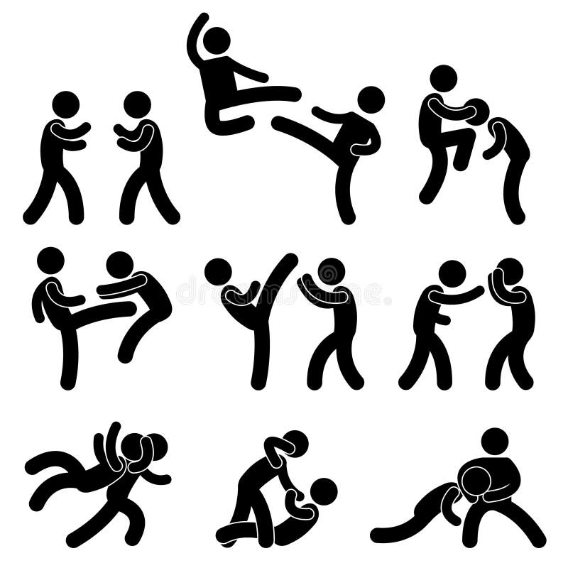 Fighter Muay Thai Boxing Karate stock illustration