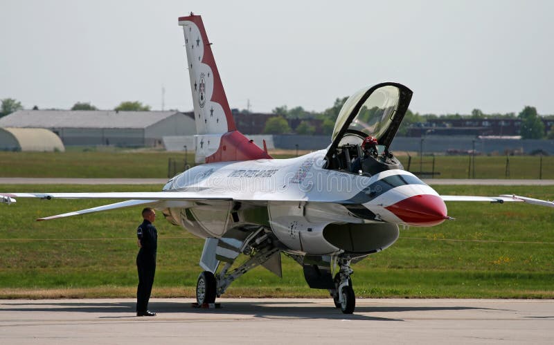 A fighter is ready to take-off