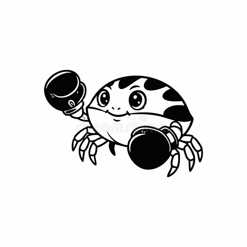 Fighting crab cartoon boxer character royalty free illustration