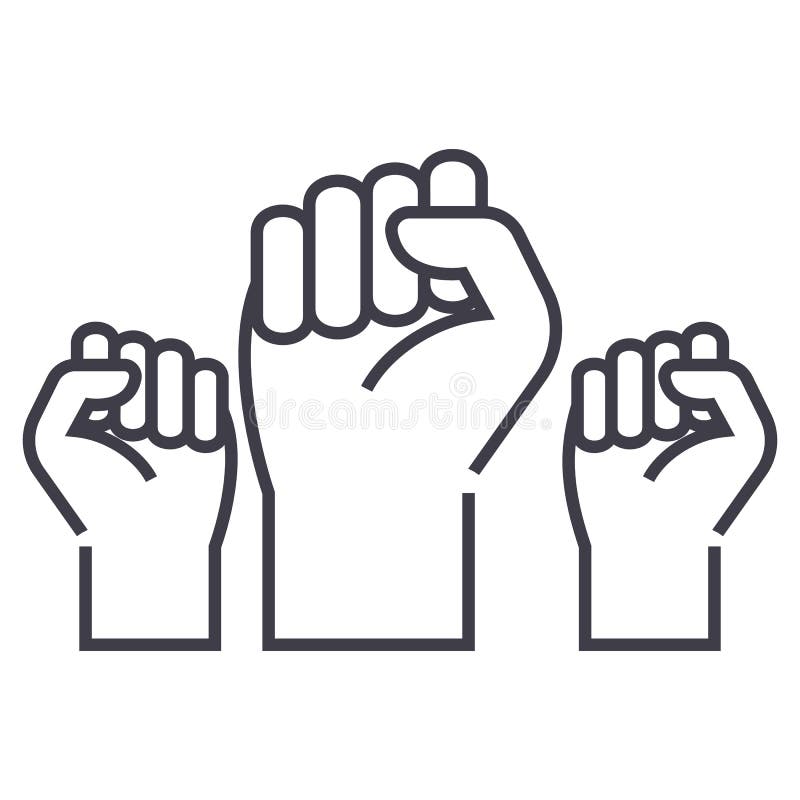 Continuous line drawing of strong fist raised up. Human arm with clenched  fingers, one line drawing vector illustration. Concept of protest,  revolution, freedom, equality, fight for human rights. Stock Vector | Adobe