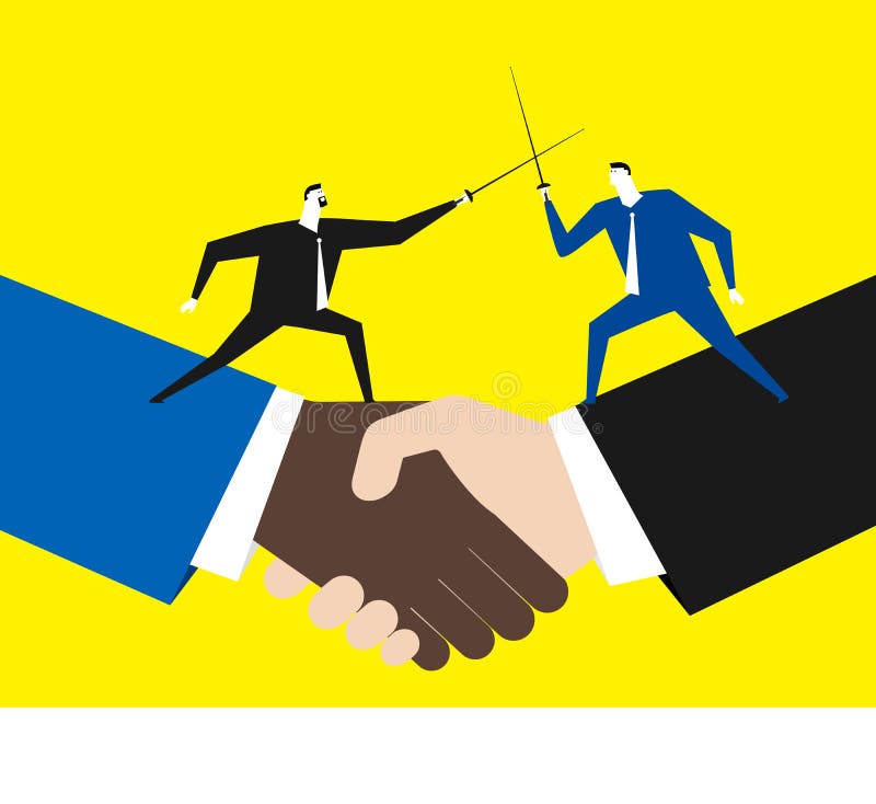 Deal Under The Table stock illustration. Illustration of illustration