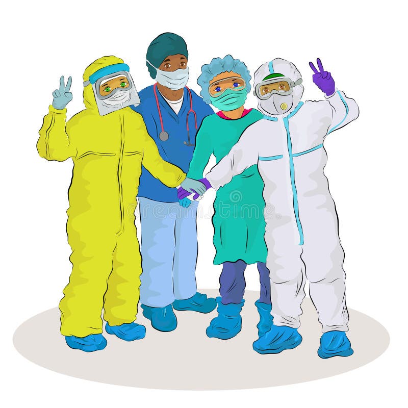 Cartoon Nurse Personal Protective Equipment Stock Illustrations – 160 E82