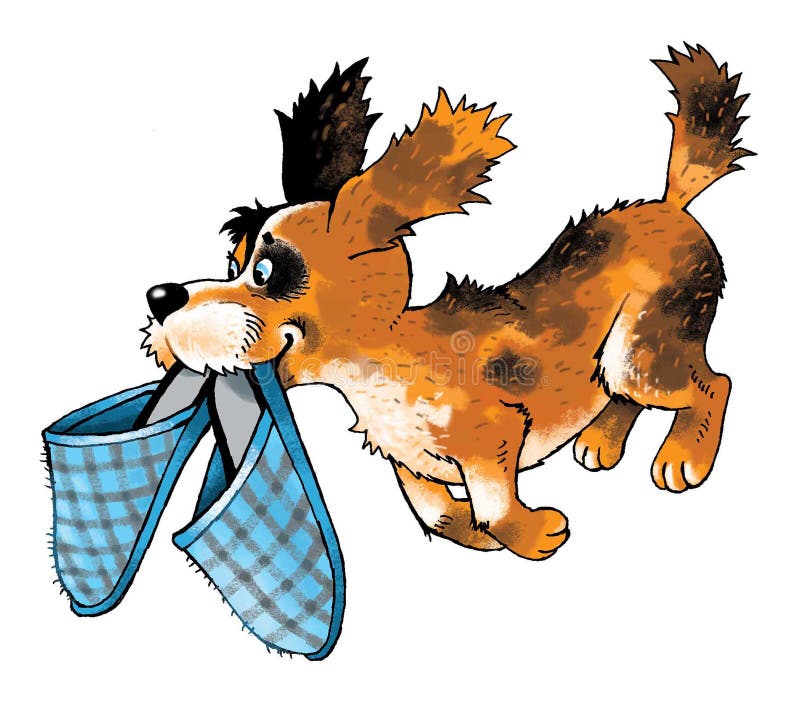 Figura corriente de la historieta de las zapatillas de deporte del amigo divertido del perrito stock de ilustración Figura corriente de la historieta de las zapatillas de deporte del amigo divertido del perrito stock de ilustración