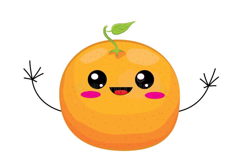 LARANJA FOFA KAWAII em 2023  Desenhos kawaii, Desenhos para