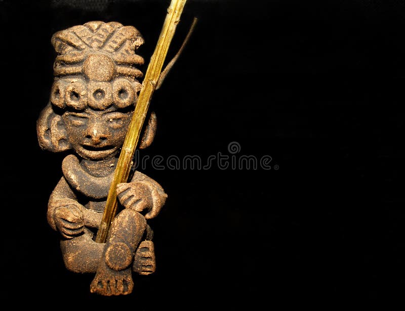 Figura del guerriero del Maya fotografie stock Figura del guerriero del Maya fotografie stock