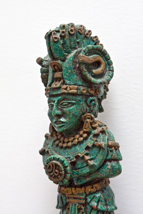 Figura del guerriero del Maya immagini stock libere da diritti