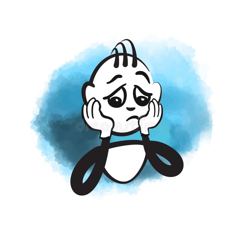 Figura del palillo triste ilustración del vector Figura del palillo triste ilustración del vector