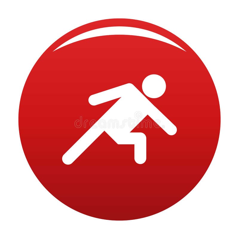 Figura rosso del bastone di vettore dell'icona di stickman illustrazione di stock Figura rosso del bastone di vettore dell'icona di stickman illustrazione di stock