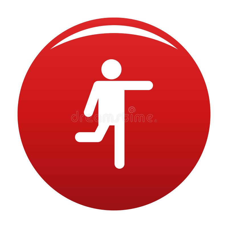 Figura rosso del bastone di vettore dell'icona di stickman illustrazione vettoriale Figura rosso del bastone di vettore dell'icona di stickman illustrazione vettoriale