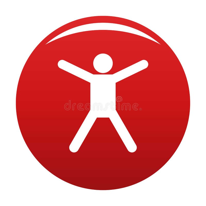 Figura rosso del bastone di vettore dell'icona di stickman illustrazione vettoriale Figura rosso del bastone di vettore dell'icona di stickman illustrazione vettoriale