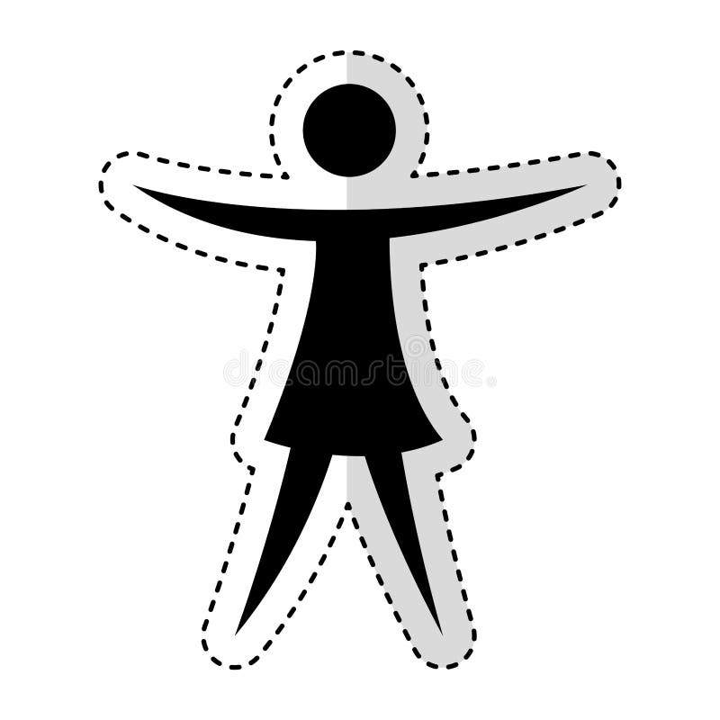 Figura silhouettte de la mujer del ser humano stock de ilustración Figura silhouettte de la mujer del ser humano stock de ilustración
