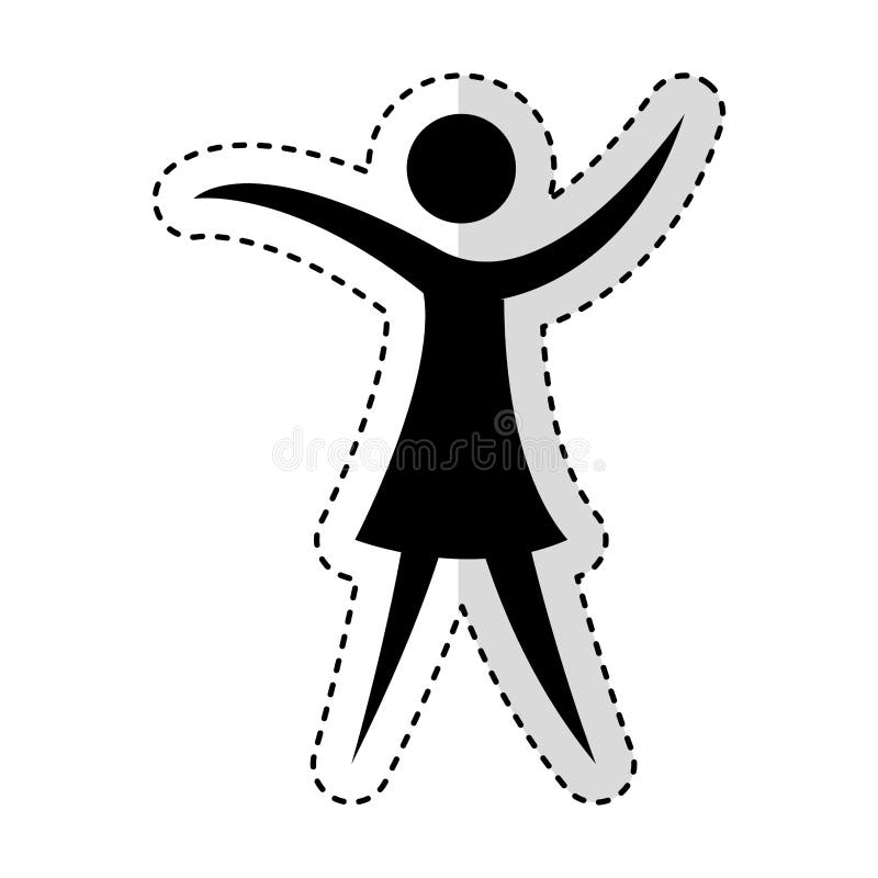 Figura silhouettte de la mujer del ser humano stock de ilustración Figura silhouettte de la mujer del ser humano stock de ilustración