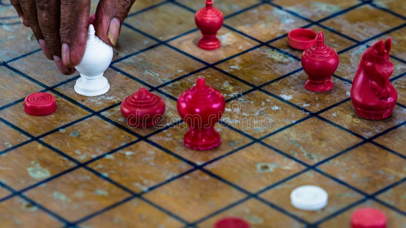 Estilo tailandês da xadrez imagem de stock. Imagem de figura